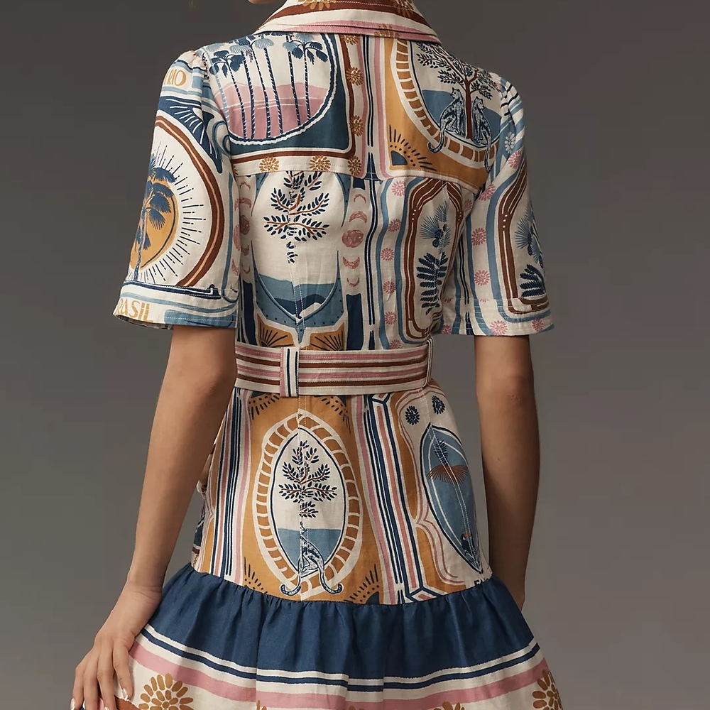 FARM Rio Cerrado Linen Mini Dress - Picture 3 of 8